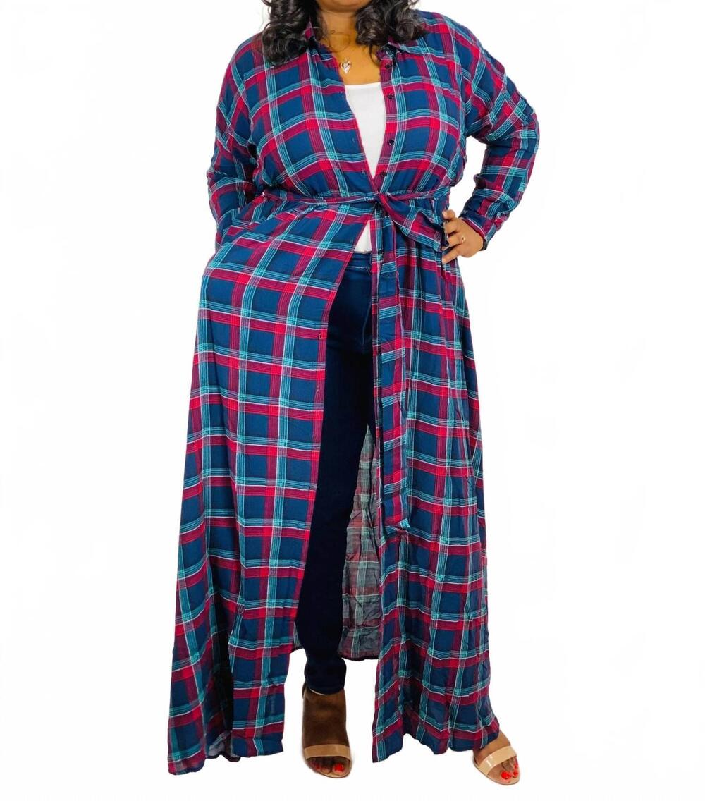 NEW EIEN yasmine print maxi dress - plus in blue